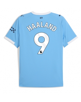 Manchester City Erling Haaland #9 Maglia Gara Casa Repliche 2025-26 Maniche Corte